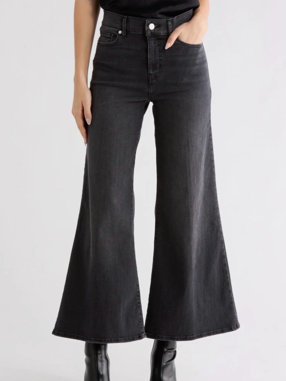 FRAME le crop palazzo Jeans